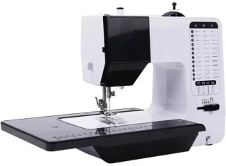 Industriële naaimachine draagbaar wit zwart
