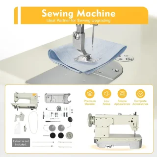 Industriële Naaimachine Medium – Dubbele Draad – Gietijzeren Behuizing