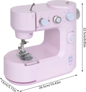 J&R Mini Draagbare Naaimachine Paars