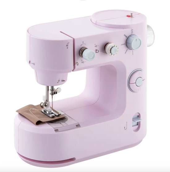 Compact en praktisch: de J&R Mini Draagbare Naaimachine in Paars
