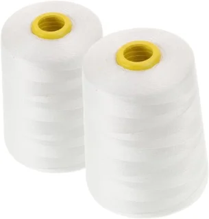 Katoenen naaigaren quiltingdraad - 2 rollen wit