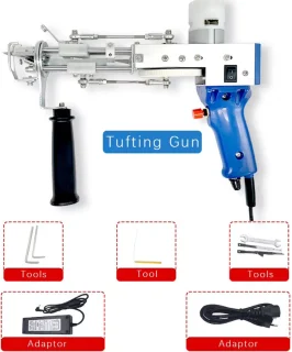Kibus Tufting Gun 2in1 Zwart Starterskit