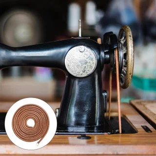 Lederen vintage naaimachine-riem