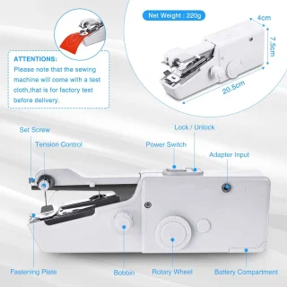 LIUMY Mini Handnaaimachine Elektrisch