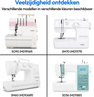 MEDION overlock naaimachine SO90 MD19169 turquoise