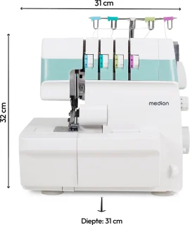 MEDION overlock naaimachine SO90 MD19169 turquoise