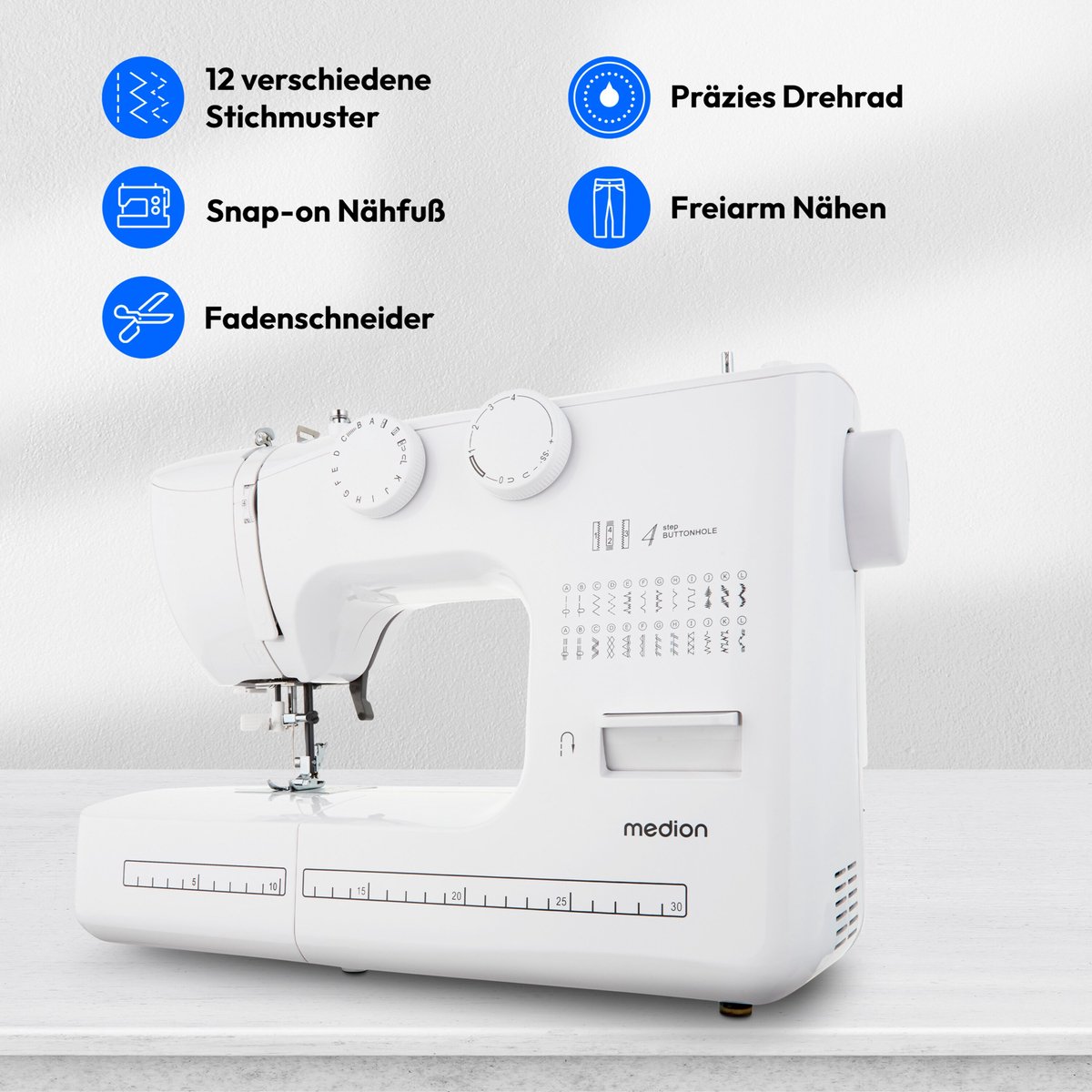 MEDION SM60 naaimachine MD10689 wit