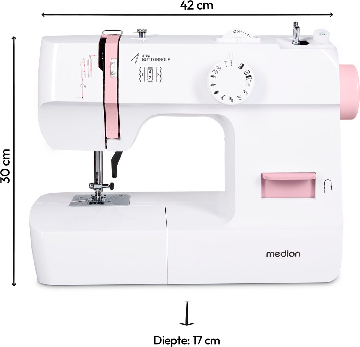 MEDION SM70 naaimachine roze MD11179