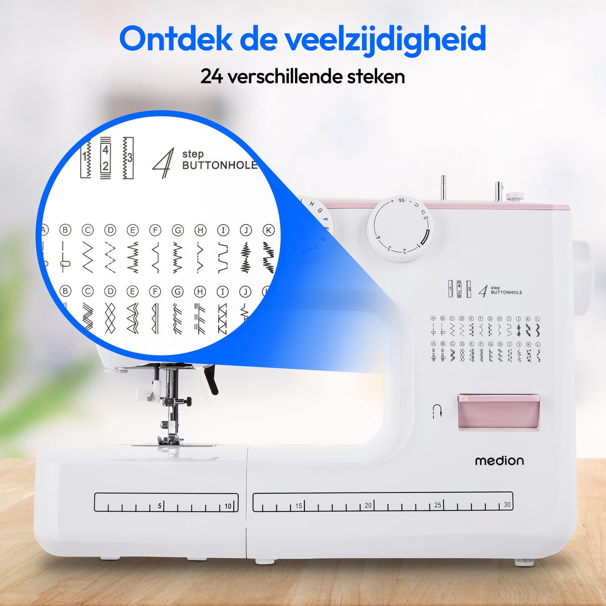 MEDION SM70 naaimachine roze MD11179