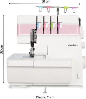 MEDION SO90 overlock naaimachine MD19169 roze