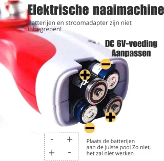Merkloos Mini elektrische naaimachine