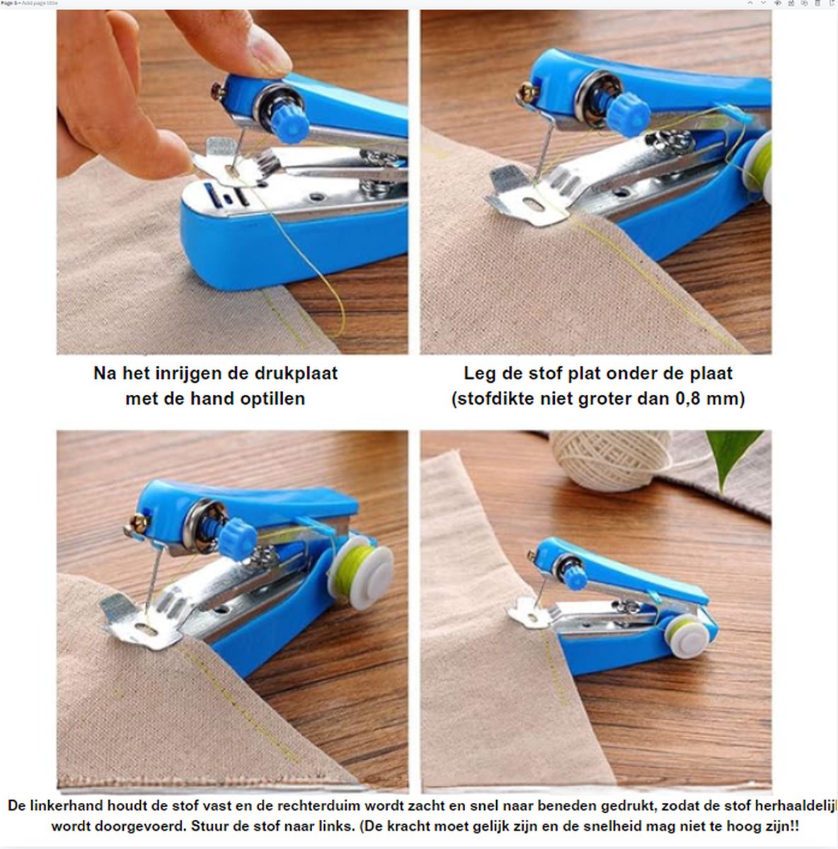 Wat vinden we goed aan de Mini Draadloze Handnaaimachine Compact & Draagbaar