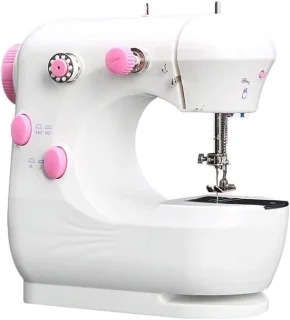 Mini draagbare naaimachine - blauw