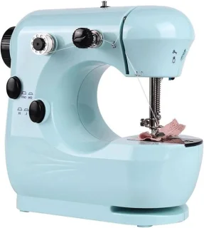 Mini draagbare naaimachine - blauw