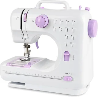 Mini draagbare semi-automatische naaimachine wit 505A