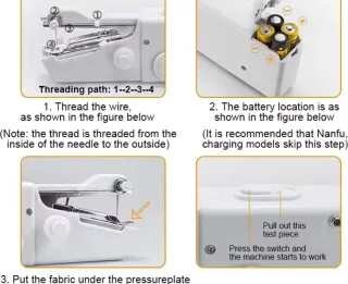 Mini elektrische handnaaimachine draadloos op batterijen