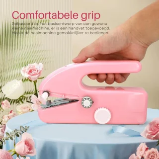 Mini elektrische handnaaimachine - roze