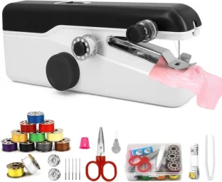 Mini elektrische handnaaimachine - zwart