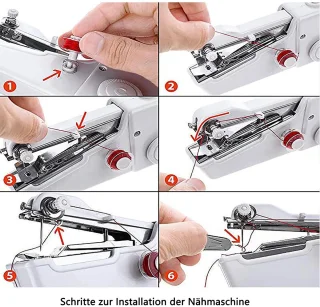 Mini elektrische naaimachine handmodel - roze