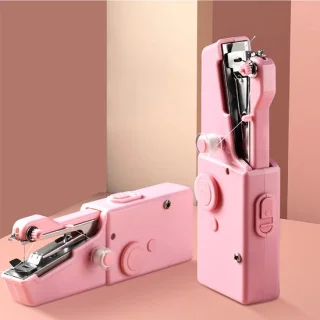 Mini elektrische naaimachine handmodel - roze