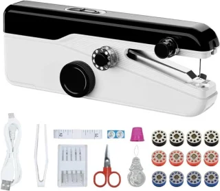 Mini hand naaimachine - zwart