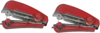 Mini handnaaimachine - 2 stuks - rood