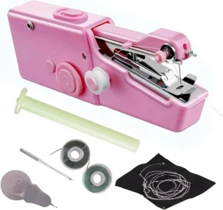 Mini handnaaimachine roze