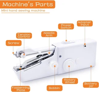 Mini Handnaaimachine Wit - Draagbare Naaimachine