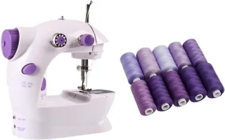 Mini naaimachine - 17 cm - paars