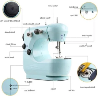 Mini naaimachine blauw