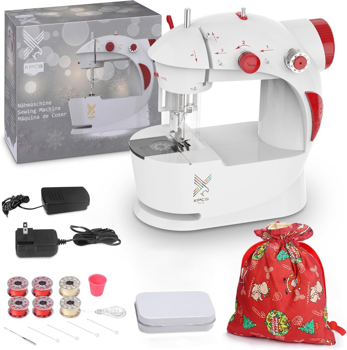 De Mini Naaimachine Compact Beginnersmodel met Accessoires in één oogopslag