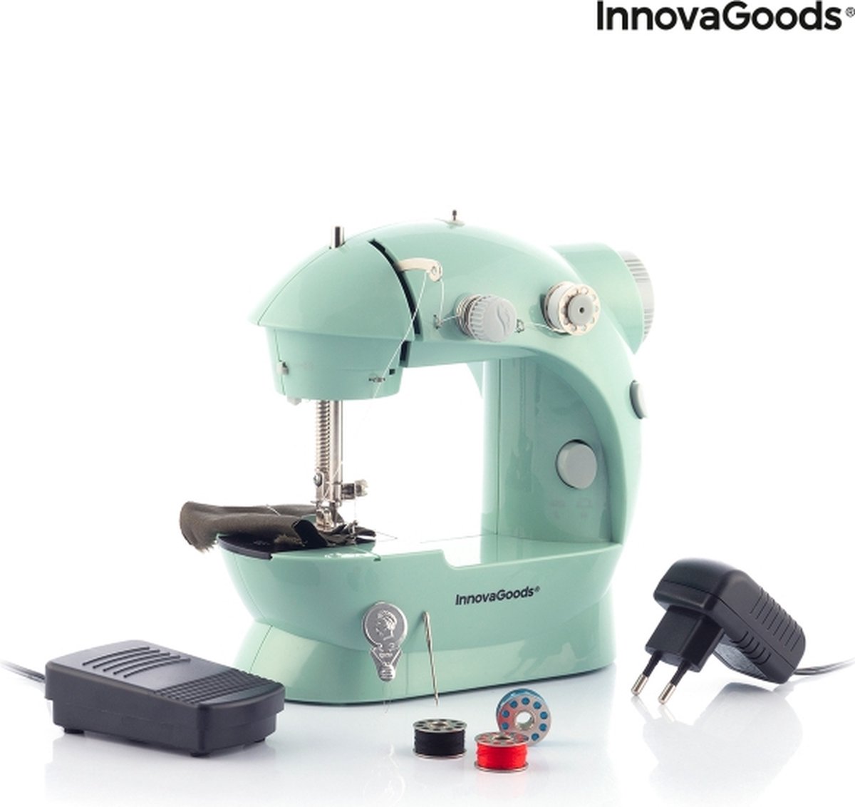 De Mini naaimachine compleet set in één oogopslag