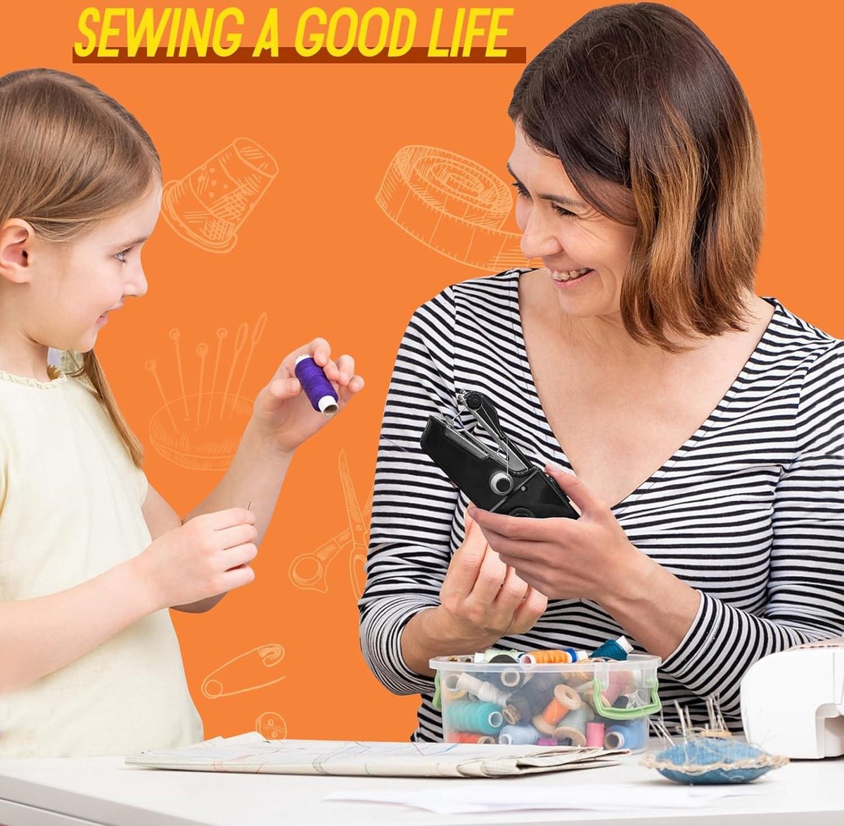 Wat vinden we goed aan de Mini-naaimachine draadloos 33-delig accessoireset