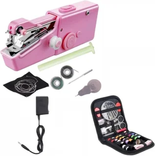 Mini naaimachine - draagbaar - roze