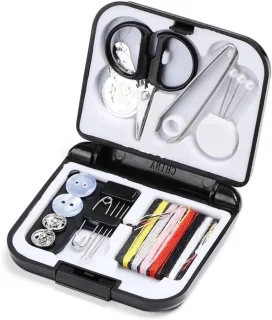 Mini Naaiset - Reis Naaiset - Snelle Reparaties - Compact en Draagbaar - 1 cm - Zwart