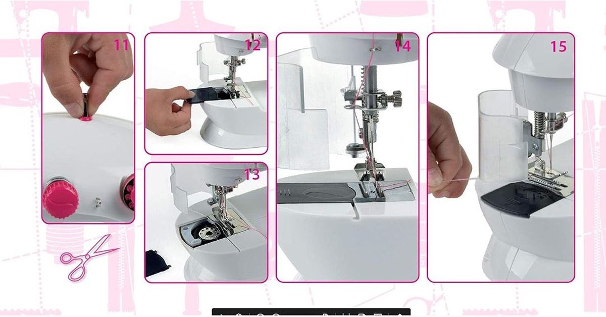 MKSS® Naaimachine Kinderen Wit Roze