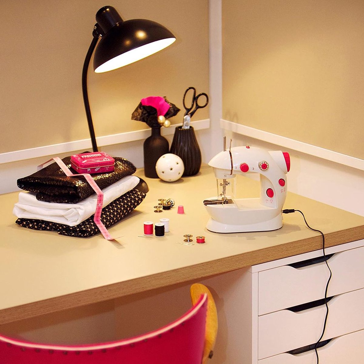 MKSS® Naaimachine Kinderen Wit Roze