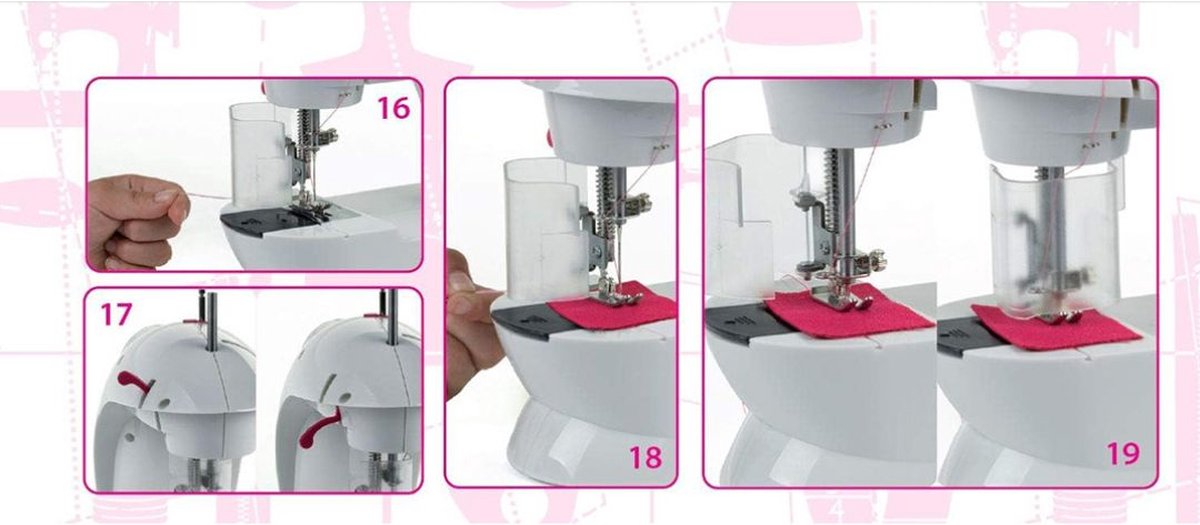 MKSS® Naaimachine Kinderen Wit Roze