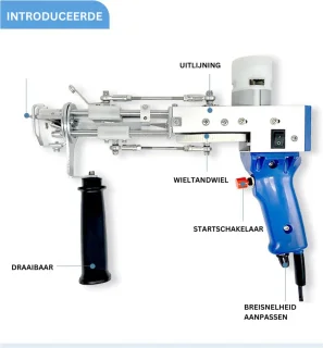 MKSS® Premium Tufting Gun Beginnerspakket Blauw