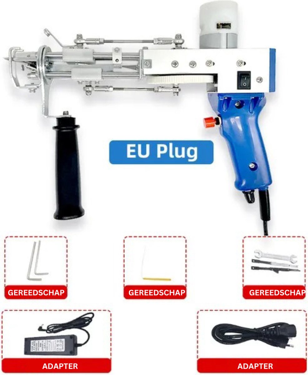 MKSS® Premium Tufting Gun Beginnerspakket Blauw
