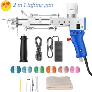 MKSS Premium Tufting Gun Beginnerspakket Wit Blauw