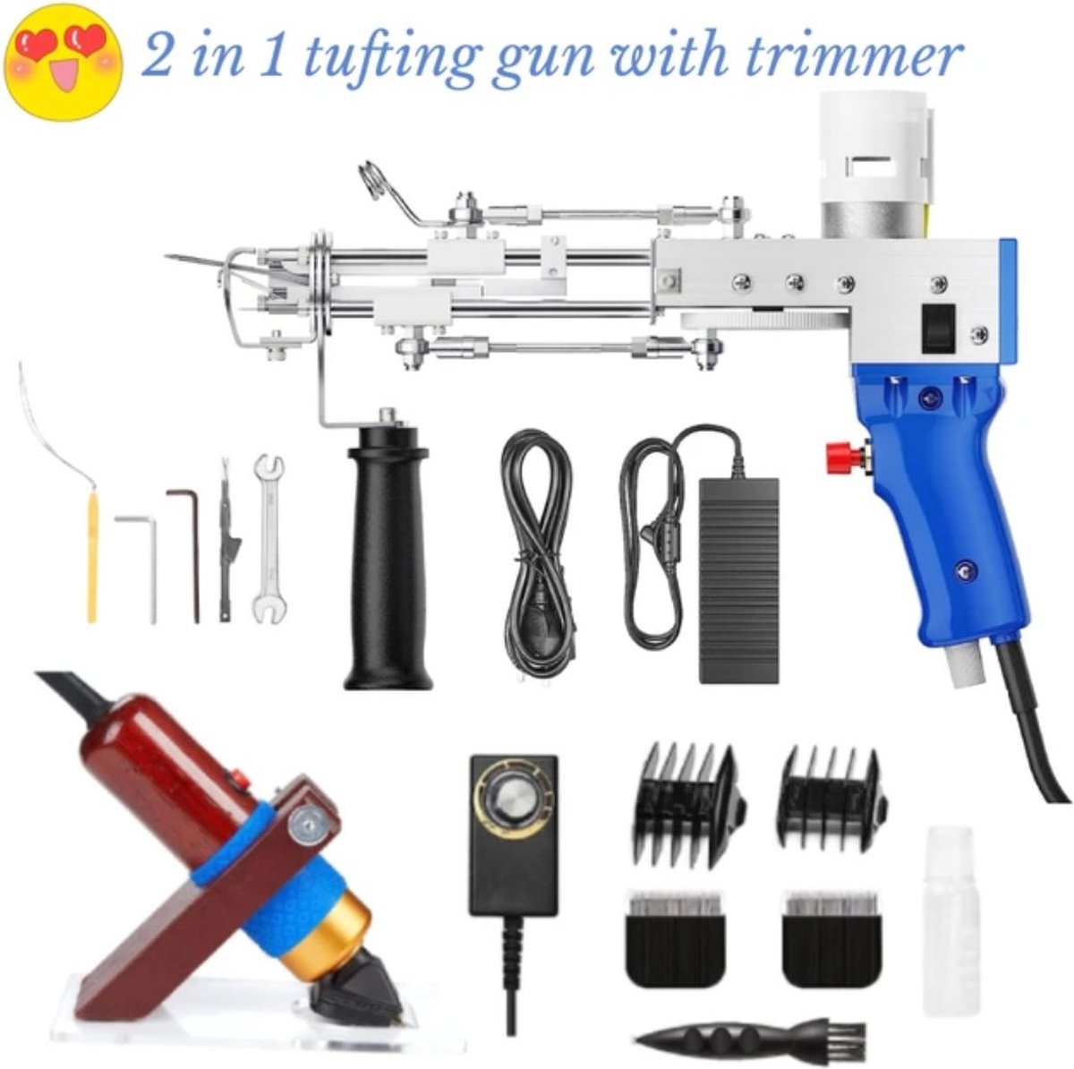 MKSS Tufting Gun Beginnerspakket Wit-Blauw