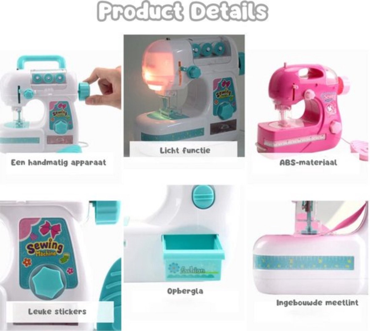 MrGoods Kindernaaimachine Lichtpaars