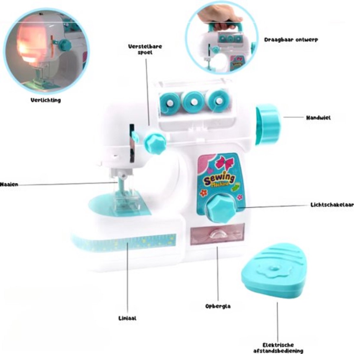 MrGoods Kindernaaimachine Lichtpaars