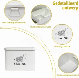 Naaidoos lege met 2 etages wit