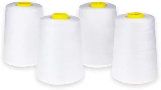 Naaidraad set polyester garen wit 4 spoelen