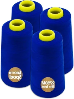 Naaigaren 4 rollen polyester - blauw
