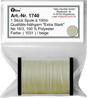 Naaigaren beige 100 meter polyester