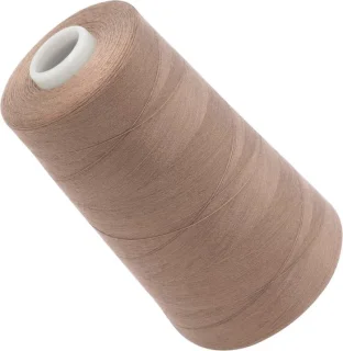 Naaigaren conus polyester draad beige melkkoffie