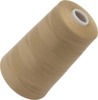 Naaigaren conus polyester draad donker beige